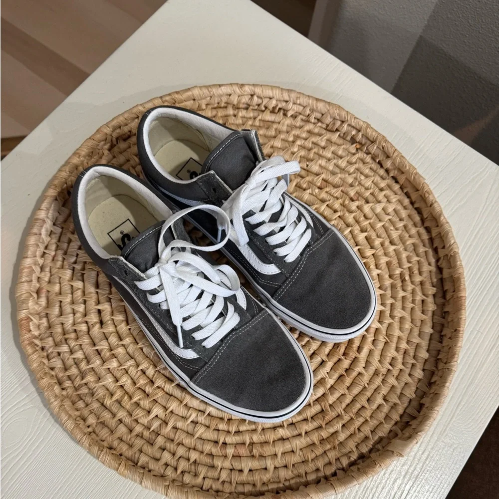 Vans Charcoal Suede Sneakers. W 9.5 - Picture 1 of 6